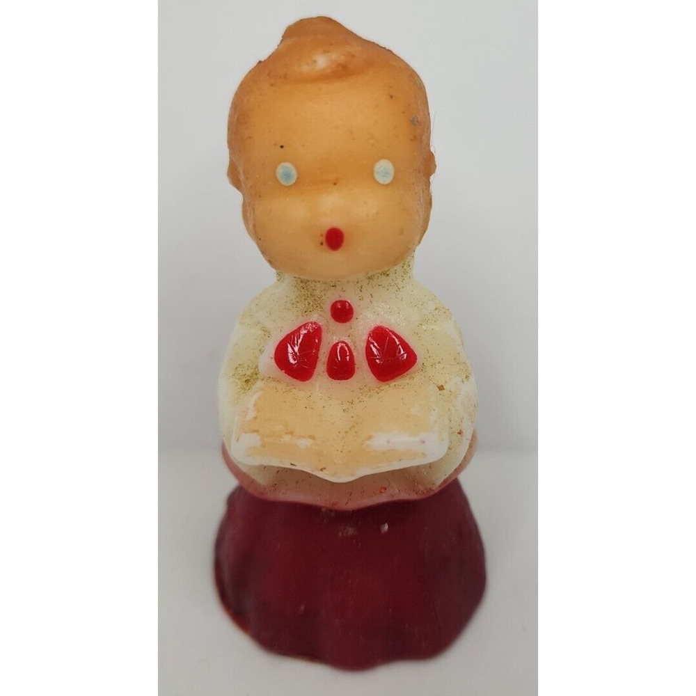 Vintage Gurley‎ Caroler Girl Candle 2.75" SKU H202